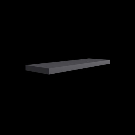 Repisa Plomo 80x3.8cm Rectangular Flotante con Dos Entrepaños - REPISAS | Bylmo