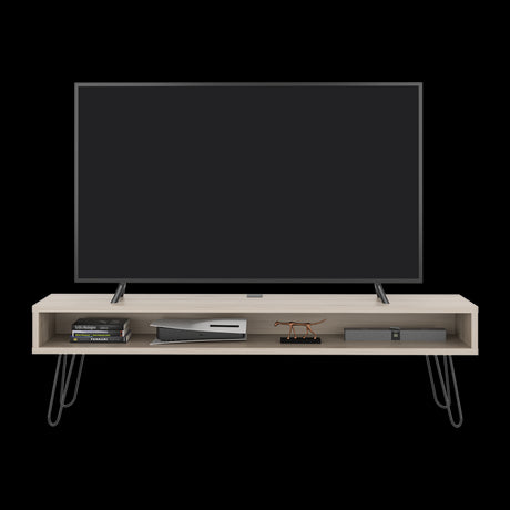 Rack de TV Luft Ceniza 180x49.5cm para TV Hasta 75" Pulgadas con Un Compartimiento - MUEBLES DE TV | Bylmo