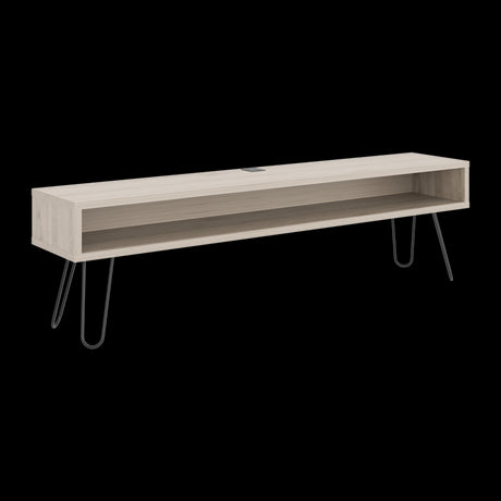 Rack de TV Luft Ceniza 180x49.5cm para TV Hasta 75" Pulgadas con Un Compartimiento - MUEBLES DE TV | Bylmo
