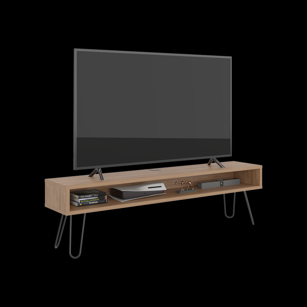 Rack de TV Luft Miel 180x49.5cm para TV Hasta 75" Pulgadas con Un Compartimiento - MUEBLES DE TV | Bylmo