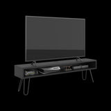 Rack de TV Luft Wengue 180x49.5cm para TV Hasta 75" Pulgadas con Un Compartimiento - MUEBLES DE TV | Bylmo