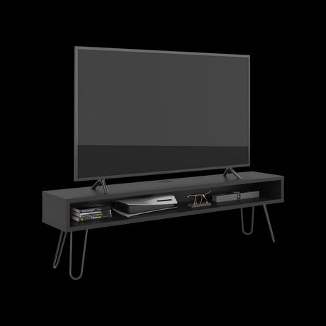 Rack de TV Luft Wengue 180x49.5cm para TV Hasta 75" Pulgadas con Un Compartimiento - MUEBLES DE TV | Bylmo