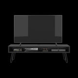 Rack de TV Luft Wengue 180x49.5cm para TV Hasta 75" Pulgadas con Un Compartimiento - MUEBLES DE TV | Bylmo