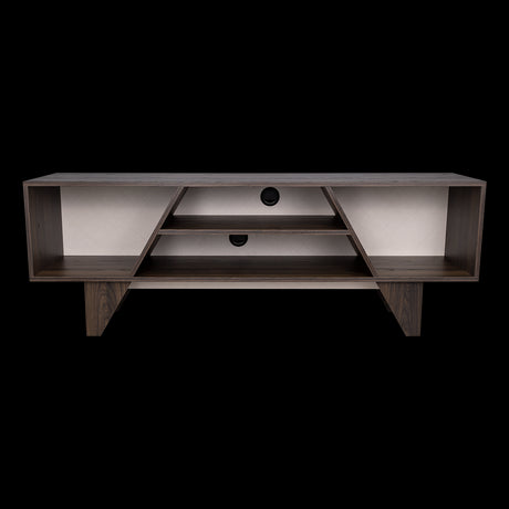Rack de TV Pisa Nogal y Toquilla 150x53.6cm para TV Hasta 65" Pulgadas con Cuatro Compartimientos - MUEBLES DE TV | Bylmo