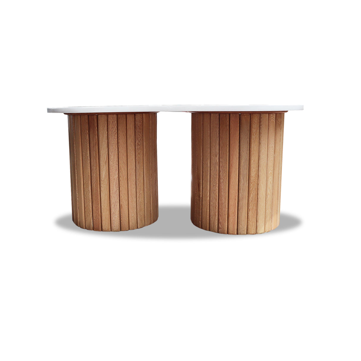 Mesa de Centro Paris Marron Claro 70x37cm Ovalado - MESAS DE CENTRO | Bylmo
