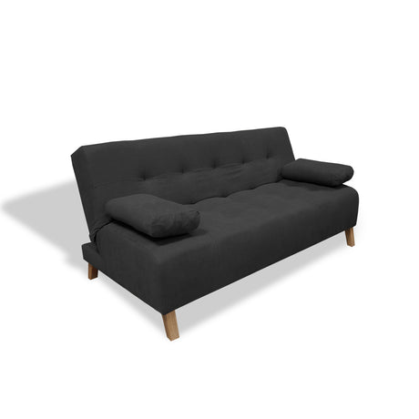 Sofacama Egli Negro 180x94cm de Tres Puestos Reclinable Antifluido y sin Apoya Brazos - SOFAS Y POLTRONAS | Bylmo