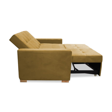 Sofacama Atalanta Camel 150x94cm de Dos Puestos Reclinable Antifluido y sin Apoya Brazos - SOFAS Y POLTRONAS | Bylmo