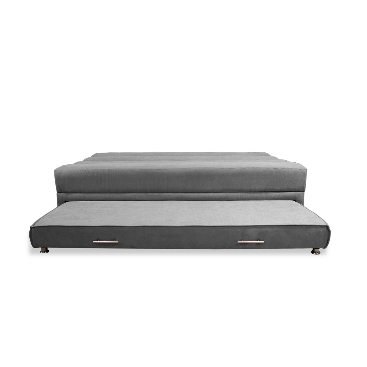 Sofacama Ferreira Gris 190x95cm de Tres Puestos Reclinable Antifluido y sin Apoya Brazos - SOFAS Y POLTRONAS | Bylmo