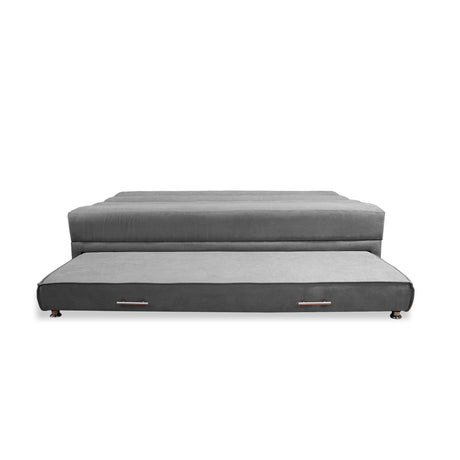 Sofacama Ferreira Gris 190x95cm de Tres Puestos Reclinable Antifluido y sin Apoya Brazos - SOFAS Y POLTRONAS | Bylmo