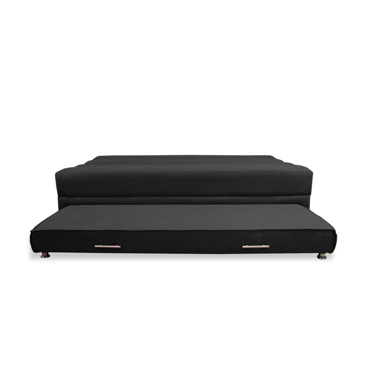 Sofacama Ferreira Negro 190x95cm de Tres Puestos Reclinable Antifluido y sin Apoya Brazos - SOFAS Y POLTRONAS | Bylmo
