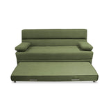 Sofacama Ferreira Verde 190x95cm de Tres Puestos Reclinable Antifluido y sin Apoya Brazos - SOFAS Y POLTRONAS | Bylmo