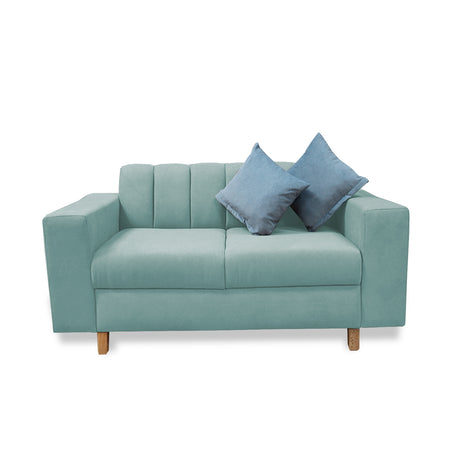Sofá Noah Menta 150x85cm de Dos Puestos Reclinable Antifluido y sin Apoya Brazos - SOFAS Y POLTRONAS | Bylmo