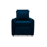 Silla Multipropósito Napoli Azul Petróleo 75x94cm de Un Puesto Reclinable Antifluido y sin Apoya Brazos - SOFAS Y POLTRONAS | Bylmo