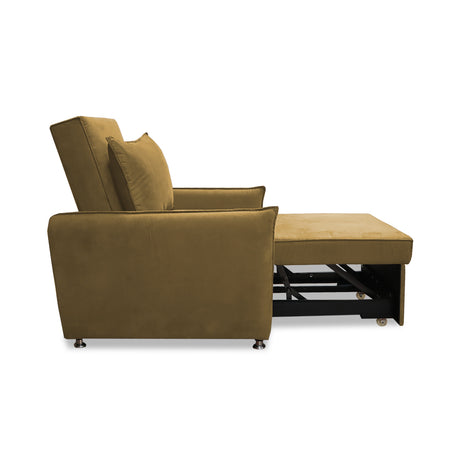 Silla Multipropósito Napoli Camel 75x94cm de Un Puesto Reclinable Antifluido y sin Apoya Brazos - SOFAS Y POLTRONAS | Bylmo