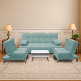 Sala Clic Clac Menta 180x94cm de Cinco Puestos Reclinable Antifluido y sin Apoya Brazos - SOFAS Y POLTRONAS | Bylmo