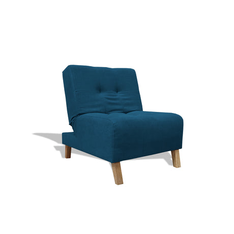 Poltrona Egli Azul Petróleo 70x94cm de Un Puesto Reclinable Antifluido y sin Apoya Brazos - SOFAS Y POLTRONAS | Bylmo