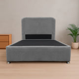 Combo Base Cama y Cabecero Comfort Gris para Cama Sencilla 100 X 190 Cm con Patas - CAMAS | Bylmo
