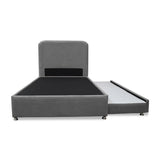 Combo Cama Tarima Nido y Cabecero Comfort Gris para Cama Sencilla 100 X 190 Cm con Patas - CAMAS | Bylmo