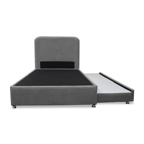Combo Cama Tarima Nido y Cabecero Comfort Gris para Cama Sencilla 100 X 190 Cm con Patas - CAMAS | Bylmo