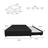 Cama Tarima Nido Comfort Negro para Cama Semidoble 120 X 190 Cm con Patas - CAMAS | Bylmo