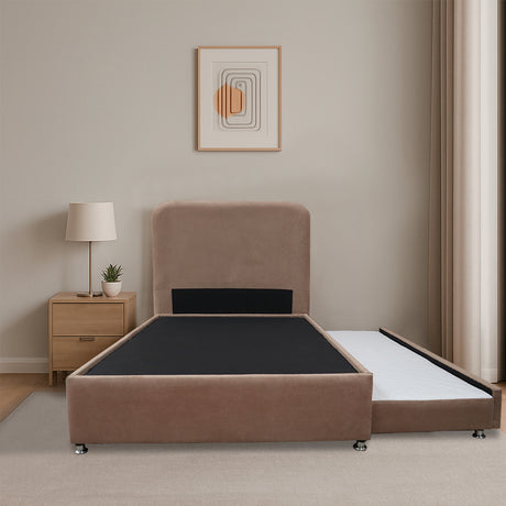 Combo Cama Tarima Nido y Cabecero Comfort Camel para Cama Semidoble 120 X 190 Cm con Patas - CAMAS | Bylmo