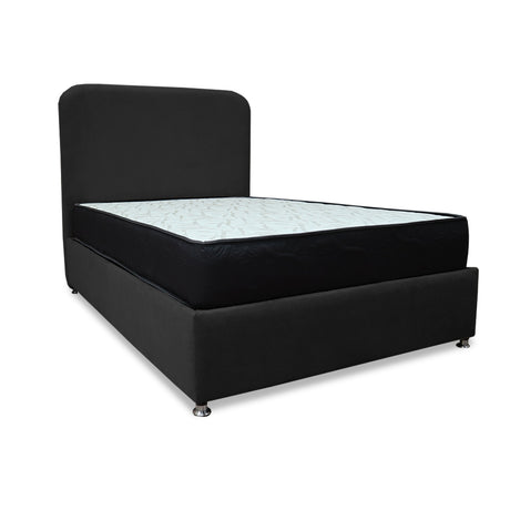 Combo Base Cama y Colchón Comfort Negro para Cama Sencilla 100 X 190 Cm con Patas - CAMAS | Bylmo