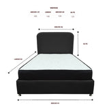 Combo Base Cama y Colchón Comfort Negro para Cama Sencilla 100 X 190 Cm con Patas - CAMAS | Bylmo