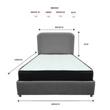 Combo Base Cama y Colchón Comfort Gris para Cama Semidoble 120 X 190 Cm con Patas - CAMAS | Bylmo