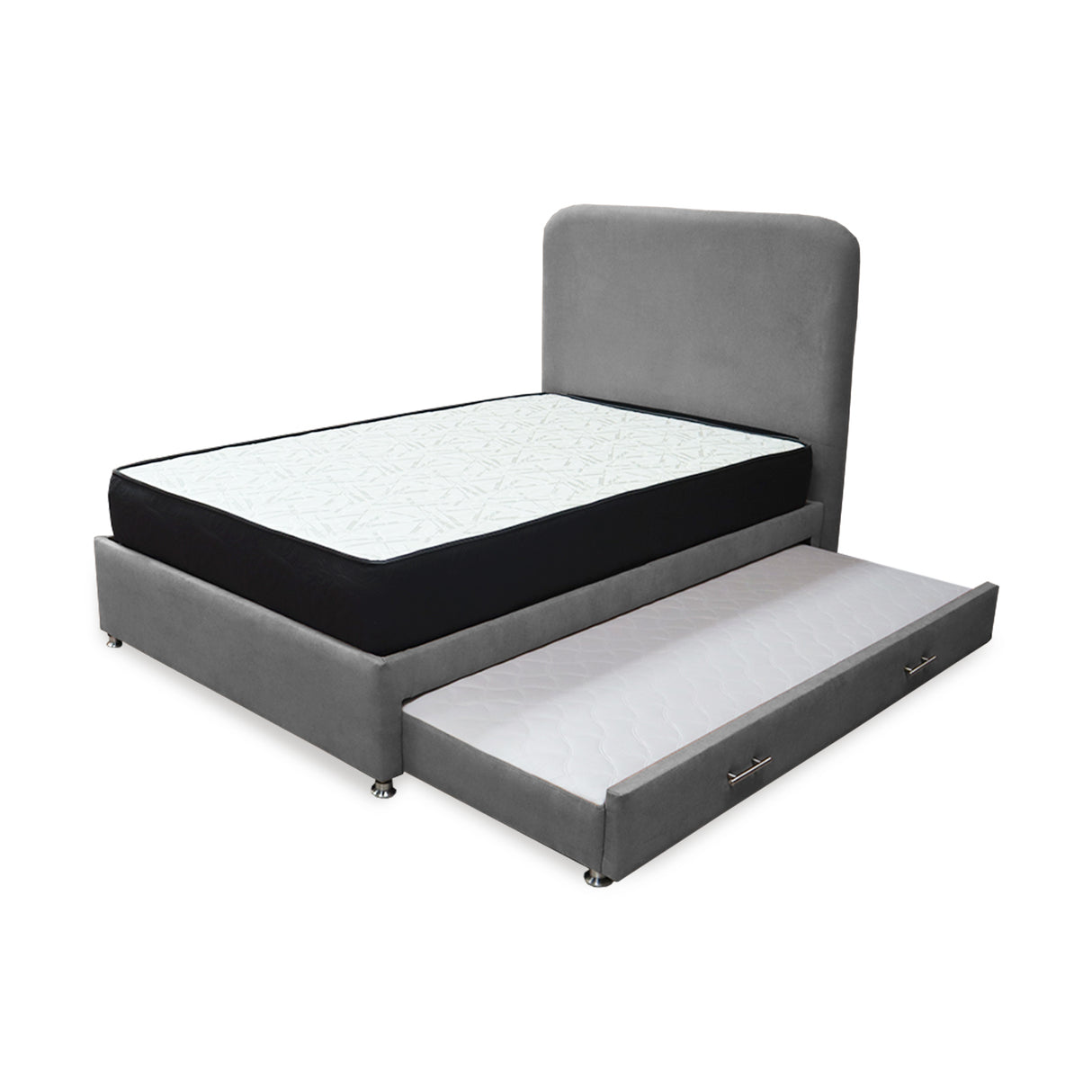 Combo Cama Tarima y Colchón Comfort Gris para Cama Sencilla 100 X 190 Cm con Patas - CAMAS | Bylmo
