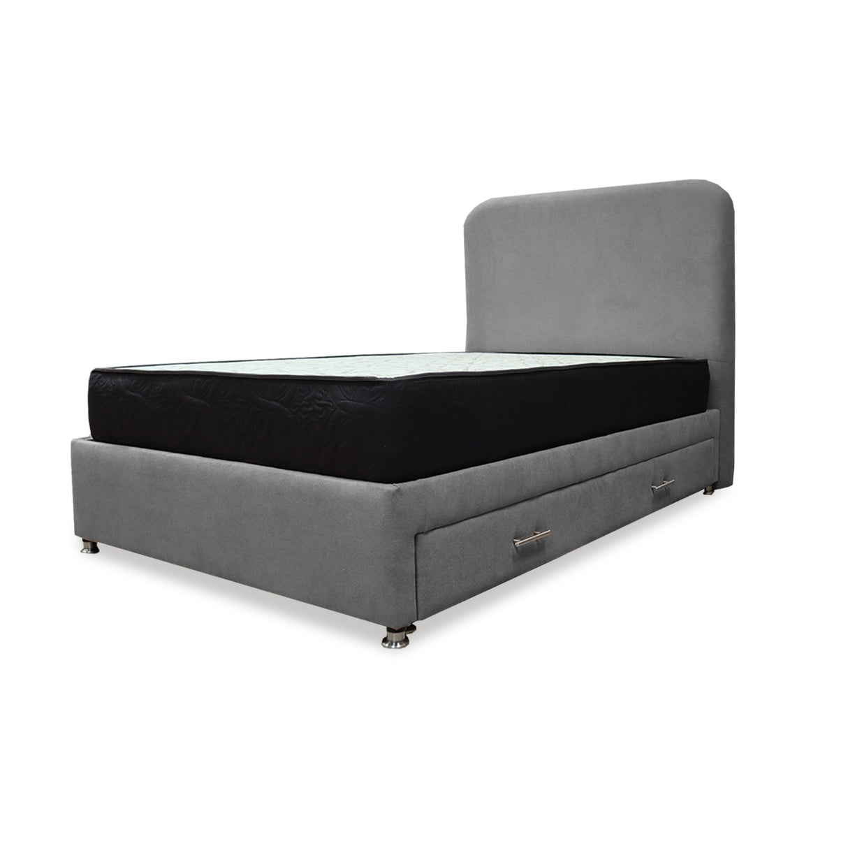 Combo Cama Tarima y Colchón Comfort Gris para Cama Semidoble 120 X 190 Cm con Patas - CAMAS | Bylmo