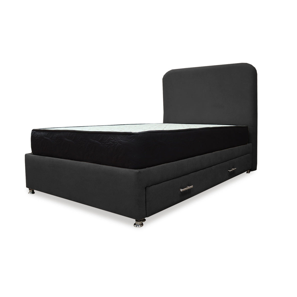 Combo Cama Tarima y Colchón Comfort Negro para Cama Doble 140 X 190 Cm con Patas - CAMAS | Bylmo