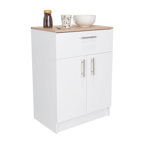 Organizador de Cocina Mayorca Blanco y Duna 60x85.1cm con un Entrepaño y con Dos Comportamientos - BARRAS Y MUEBLES AUXILIARES | Bylmo