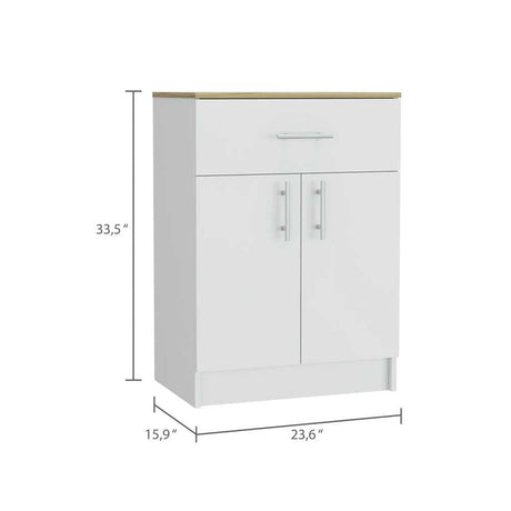 Organizador de Cocina Mayorca Blanco y Duna 60x85.1cm con un Entrepaño y con Dos Comportamientos - BARRAS Y MUEBLES AUXILIARES | Bylmo