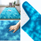 Alfombra de Peluche Rectangular Azul Celeste 150x200cm Fondo Entero Suave Antideslizante para Sala De Estar - TAPETES Y ALFOMBRAS | Bylmo