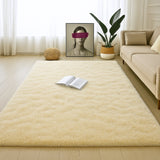Alfombra de Peluche Rectangular Beige Claro 150x200cm Fondo Entero Suave Antideslizante para Sala De Estar - TAPETES Y ALFOMBRAS | Bylmo