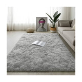 Alfombra de Peluche Rectangular Gris 150x200cm Fondo Entero Suave Antideslizante para Sala De Estar - TAPETES Y ALFOMBRAS | Bylmo