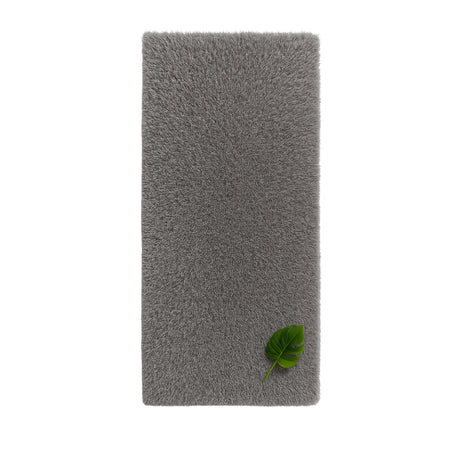 Alfombra de Peluche Rectangular gris 60x150cm Fondo Entero Suave Antideslizante para Dormitorio - TAPETES Y ALFOMBRAS | Bylmo