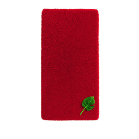 Alfombra de Peluche Rectangular Rojo 60x150cm Fondo Entero Suave Antideslizante para Dormitorio - TAPETES Y ALFOMBRAS | Bylmo