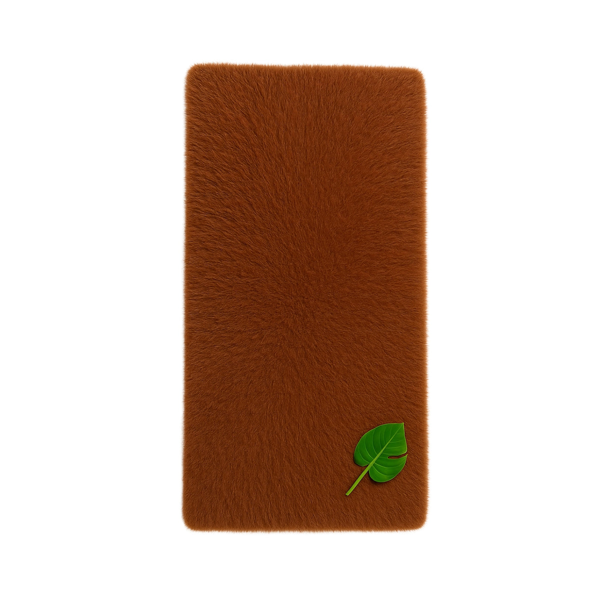 Alfombra de Peluche Rectangular Marron 60x150cm Fondo Entero Suave Antideslizante para Dormitorio - TAPETES Y ALFOMBRAS | Bylmo