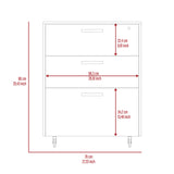 Archivador Wengue 52.8x20.9cm Oficio con Tres Cajones y con Ruedas - ARCHIVADORES | Bylmo