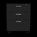 Archivador Wengue 52.8x20.9cm Oficio con Tres Cajones y con Ruedas - ARCHIVADORES | Bylmo
