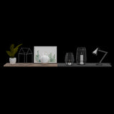 Repisa Wall Z Miel y Plomo 160x1.5cm Rectangular con Dos Entrepaños - REPISAS | Bylmo
