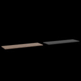 Repisa Wall Z Miel y Plomo 160x1.5cm Rectangular con Dos Entrepaños - REPISAS | Bylmo