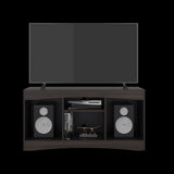 Mesa para TV Fiorenzi Nogal y Wengue 139.2x70cm Para TV Hasta 55" Pulgadas con Tres Compartimientos - MUEBLES DE TV | Bylmo