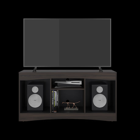 Mesa para TV Fiorenzi Nogal y Wengue 139.2x70cm Para TV Hasta 55" Pulgadas con Tres Compartimientos - MUEBLES DE TV | Bylmo
