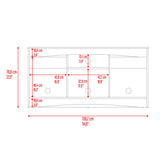 Mesa para TV Fiorenzi Nogal y Wengue 139.2x70cm Para TV Hasta 55" Pulgadas con Tres Compartimientos - MUEBLES DE TV | Bylmo