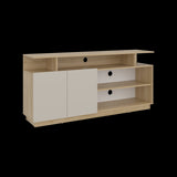 Mesa para TV Hope Fresno Europeo y Capri 150x70cm Para TV Hasta 65" Pulgadas con Cuatro Compartimientos - MUEBLES DE TV | Bylmo