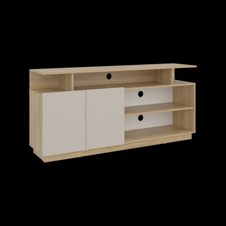 Mesa para TV Hope Fresno Europeo y Capri 150x70cm Para TV Hasta 65" Pulgadas con Cuatro Compartimientos - MUEBLES DE TV | Bylmo