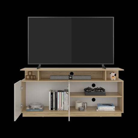 Mesa para TV Hope Fresno Europeo y Capri 150x70cm Para TV Hasta 65" Pulgadas con Cuatro Compartimientos - MUEBLES DE TV | Bylmo