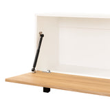 Rack de TV Bryce Blanco y Fresno Europeo 140x53cm Para TV Hasta 65" Pulgadas con Cuatro Compartimientos - MUEBLES DE TV | Bylmo